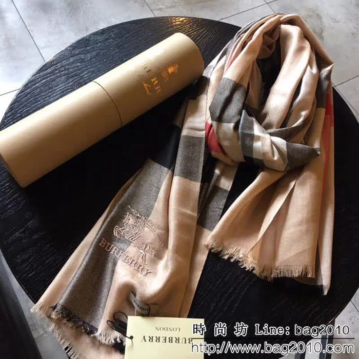 BURBERRY巴寶莉頂級原單正裝系列 山羊絨長圍巾 LLWJ6849